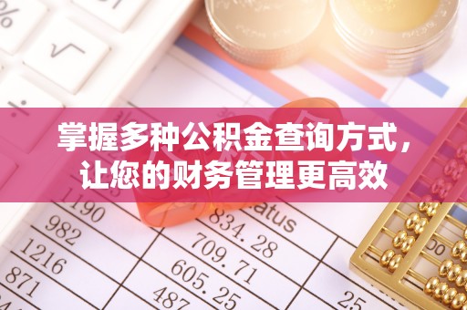 福鼎掌握多种公积金查询方式，让您的财务管理更高效