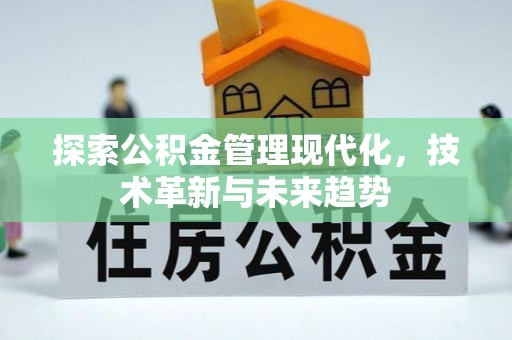 福鼎探索公积金管理现代化，技术革新与未来趋势